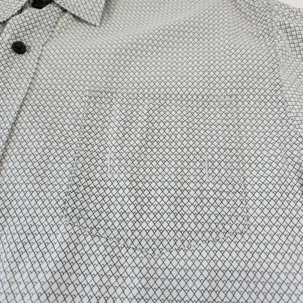 Wrangler Jeans Co. Western Shirt Men's Size Large White Button Front Long Sleeve